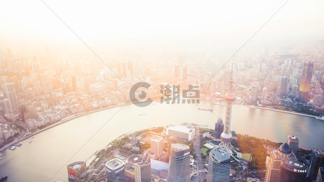 日落上海外滩图片素材免费下载
