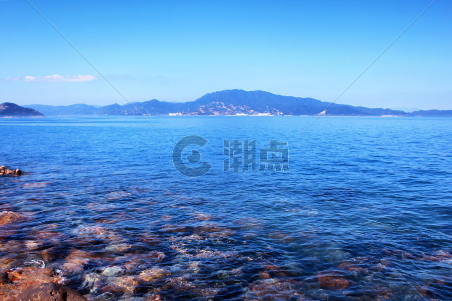 深圳大鹏蓝色的海景图片素材免费下载