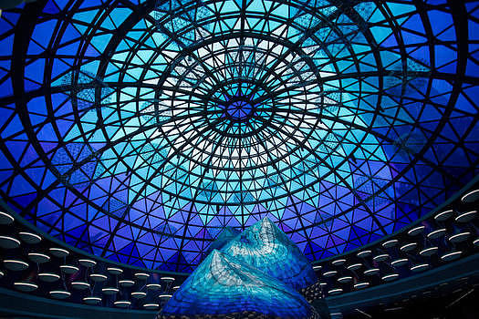 武汉中央商务区地铁站穹顶图片素材免费下载