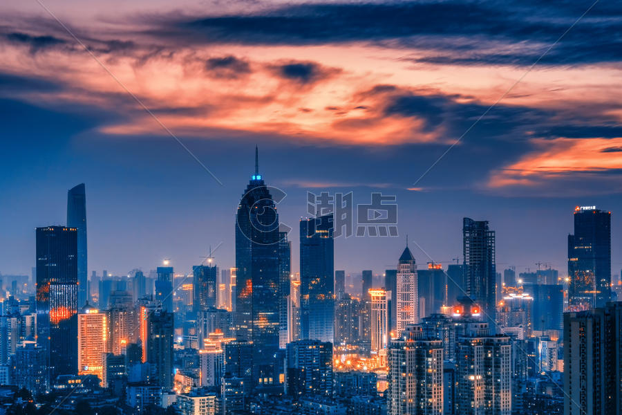 武汉城市风光西北湖金融街图片素材免费下载