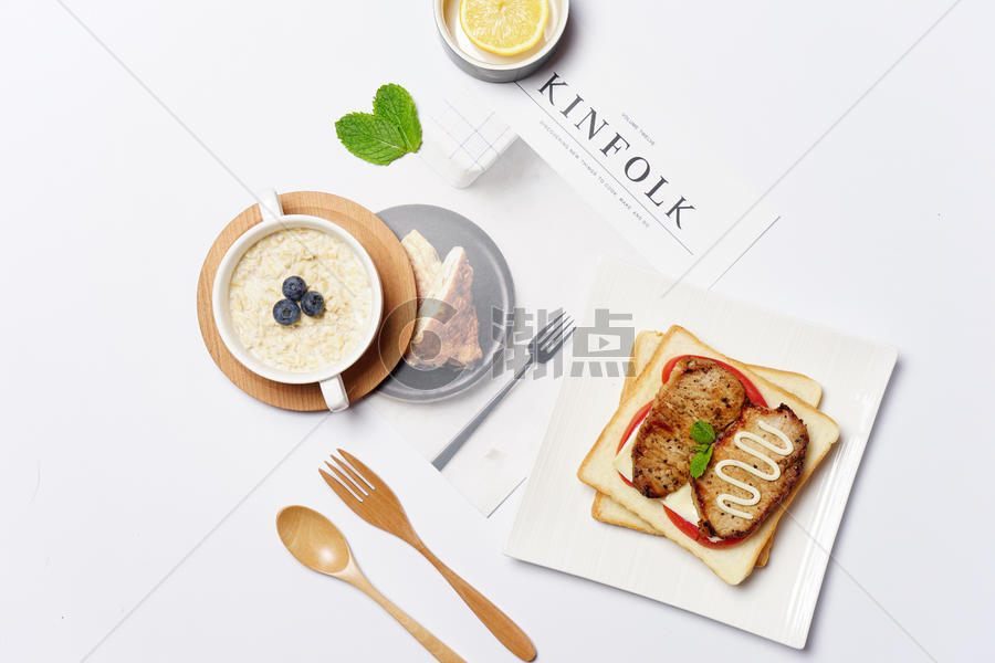 早餐三明治摆盘素材图片素材免费下载