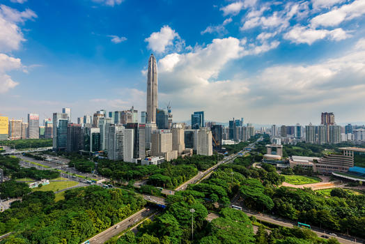 深圳城市中心区城市建筑风光图片素材免费下载