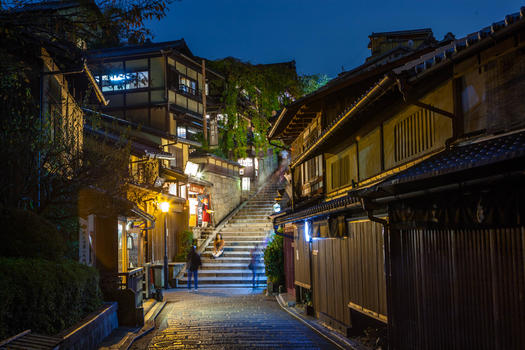 日本京都八坂塔街道图片素材免费下载