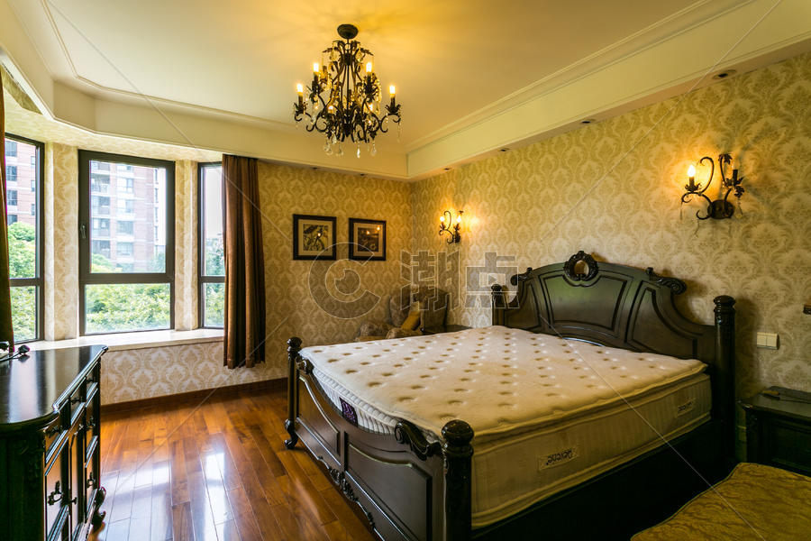 古典欧式风格的卧室图片素材免费下载
