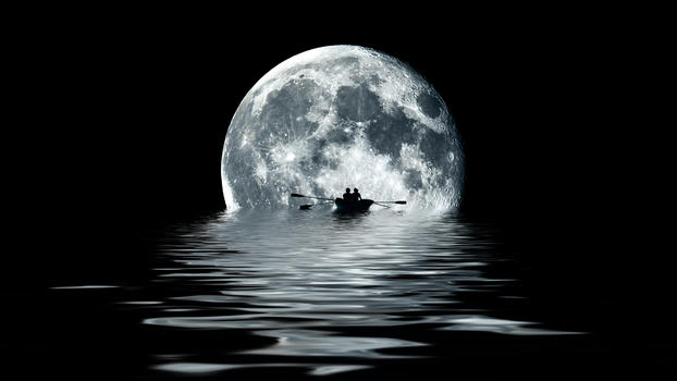 静谧的中秋月夜图片素材免费下载