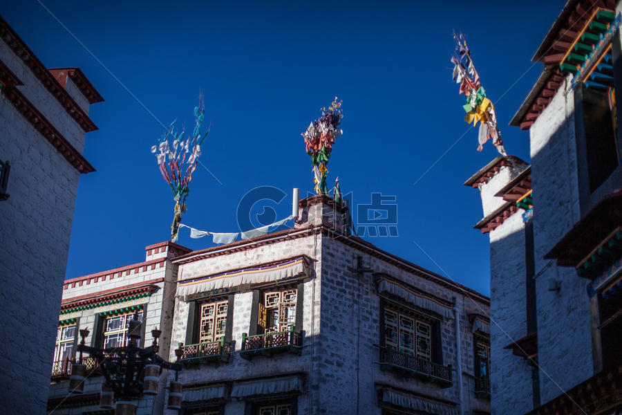 西藏拉萨八角街建筑图片素材免费下载