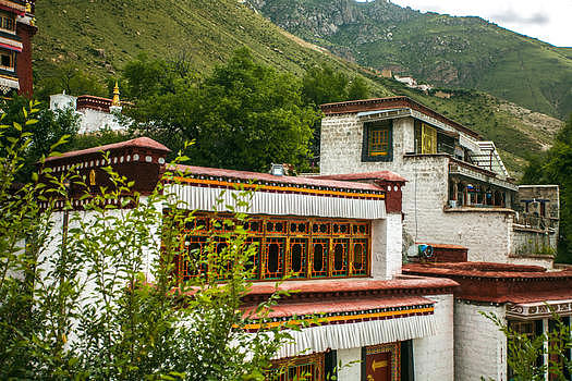 西藏文成公主住所藏民建筑图片素材免费下载