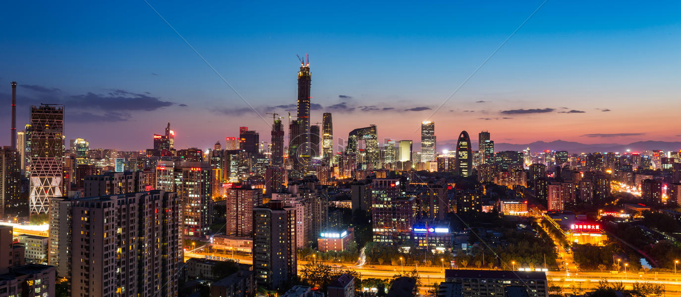 北京城市风光建筑繁华CBD国贸图片素材免费下载