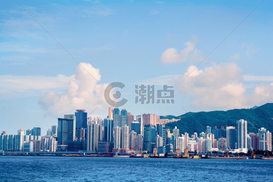 香港城市维多利亚海港全景图片素材免费下载