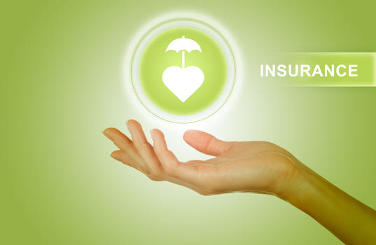绿色背景保险图片素材免费下载