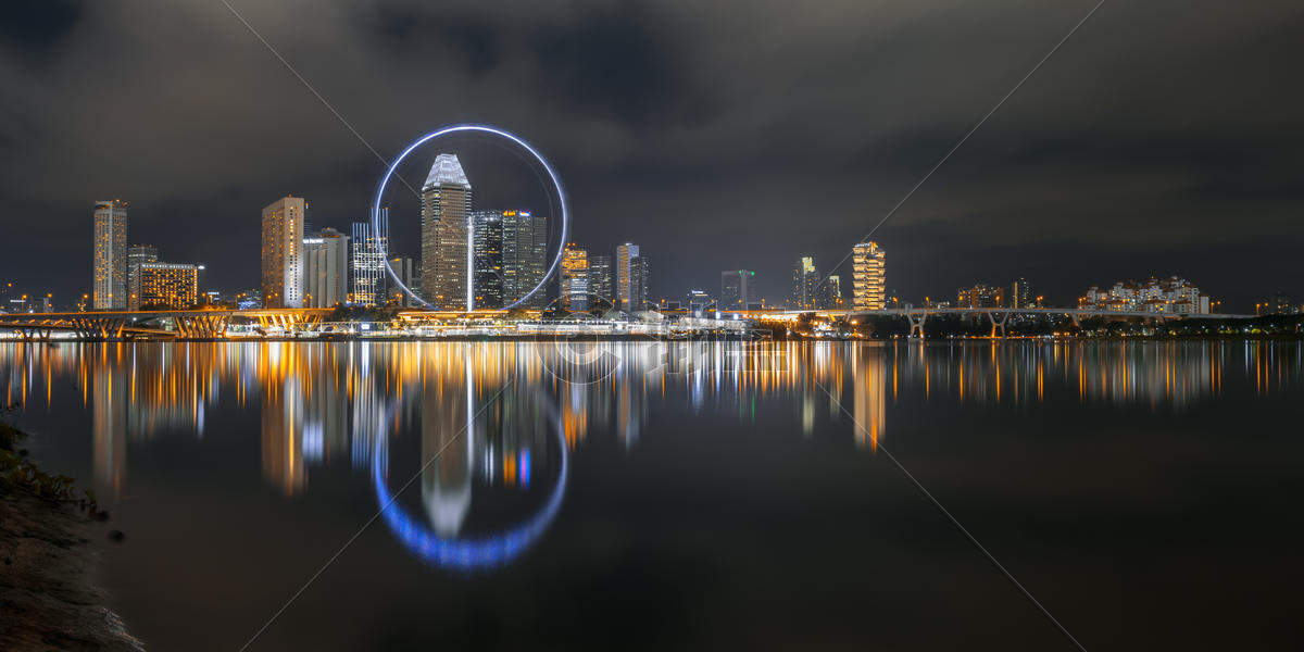 新加坡夜景图片素材免费下载