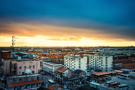 上海郊区的晨曦图片素材免费下载