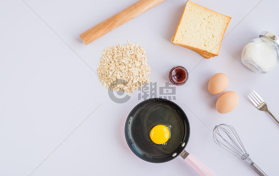 鸡蛋面包早餐图片素材免费下载