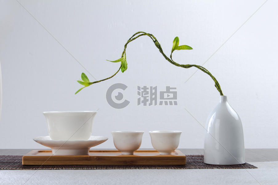 白色背景茶杯茶碗图片素材免费下载