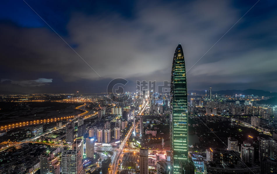 深圳夜景城市建筑风光图片素材免费下载