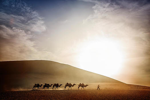 敦煌沙漠美景图片素材免费下载