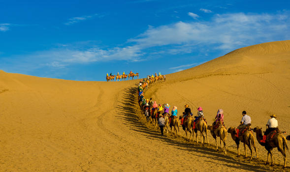大漠驼队图片素材免费下载