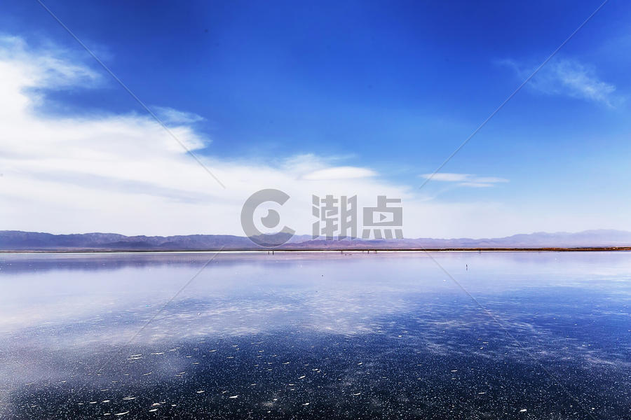 青海茶卡盐湖天空之镜图片素材免费下载