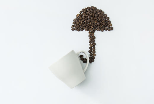 咖啡豆创意摆拍图片素材免费下载
