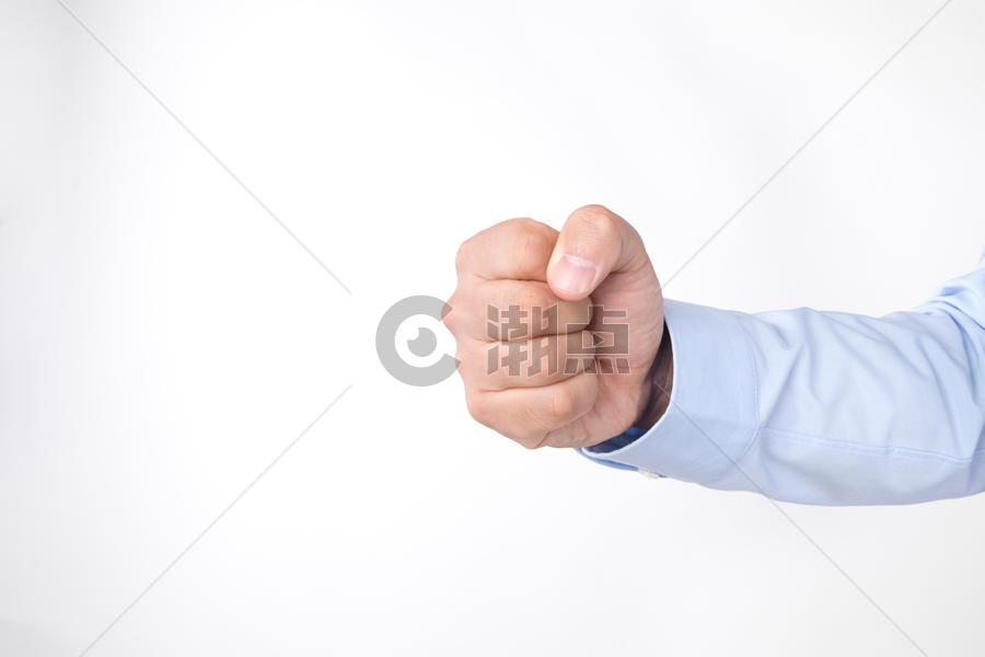 商务男士拳头紧握手势动作图片素材免费下载