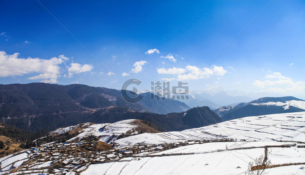 云南雪景图片素材免费下载