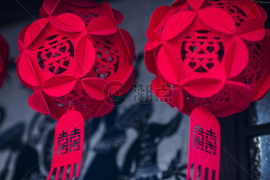 中国元素喜庆时用的花球图片素材免费下载
