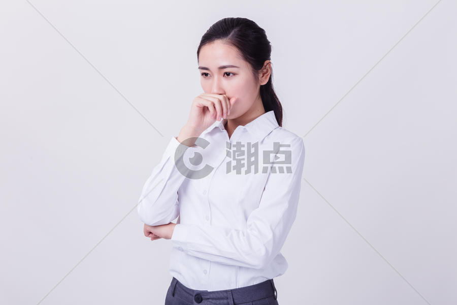 职业女性伤心形象棚拍图片素材免费下载