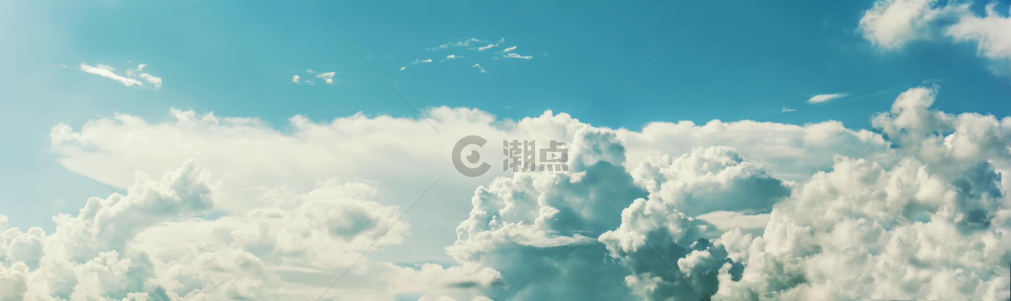 蓝天白云全景图片素材免费下载