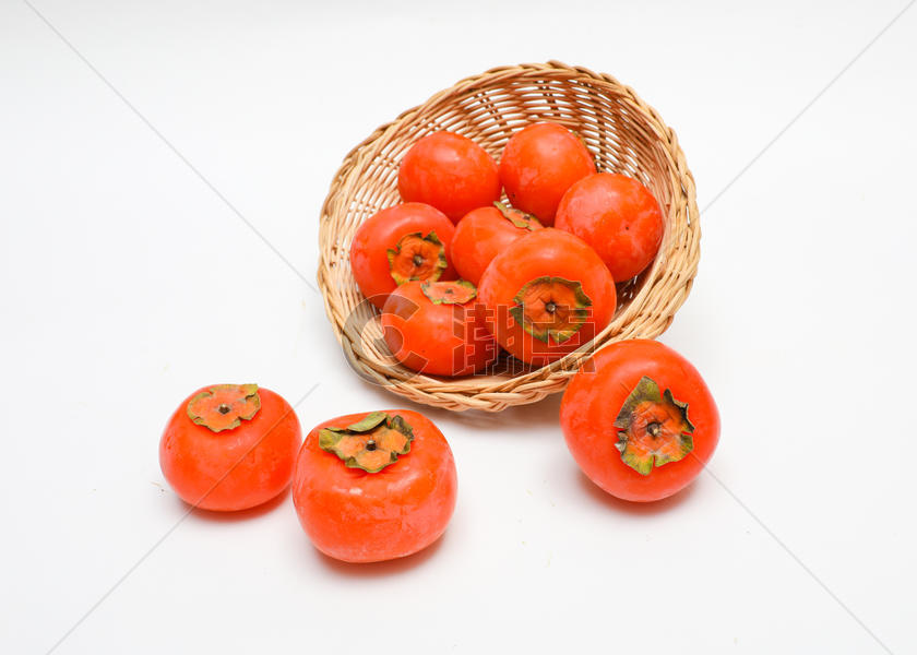 秋天成熟的柿子图片素材免费下载