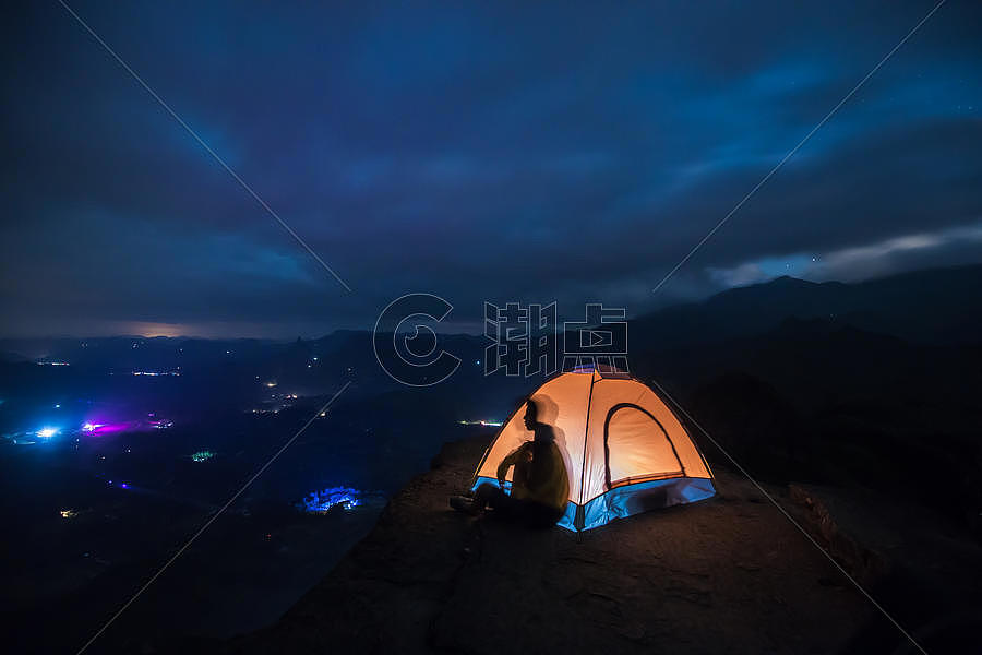 夜晚星空帐篷露营图片素材免费下载