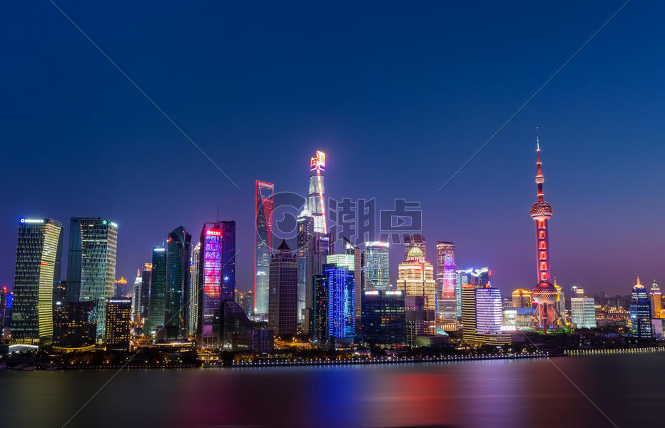 上海繁华都市夜景图片素材免费下载