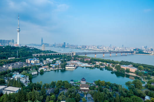 武汉城市风光长江大桥电视塔图片素材免费下载