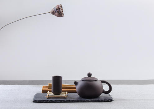 素雅的紫砂茶具图片素材免费下载