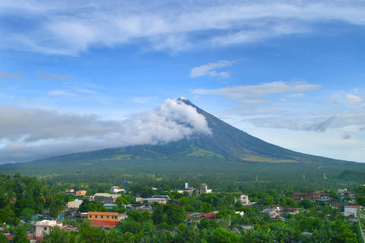 菲律宾马荣火山唯美高清照片图片素材免费下载