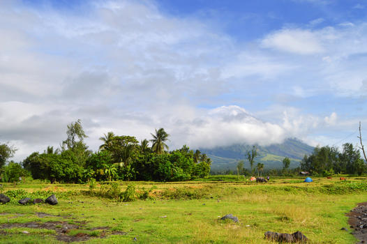 菲律宾马荣火山唯美高清照片图片素材免费下载
