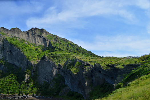 韩国城山日出峰唯美风景照片图片素材免费下载