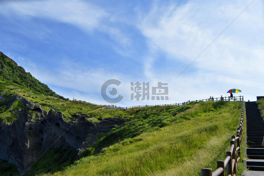 韩国城山日出峰唯美风景照片图片素材免费下载