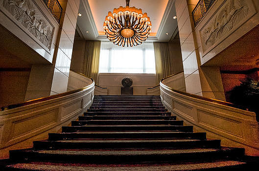 上海半岛酒店扶梯楼梯图片素材免费下载