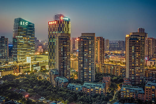 武汉城市夜景武汉天地图片素材免费下载