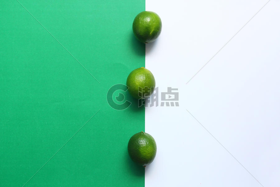 绿色白色撞色青柠檬背景图图片素材免费下载