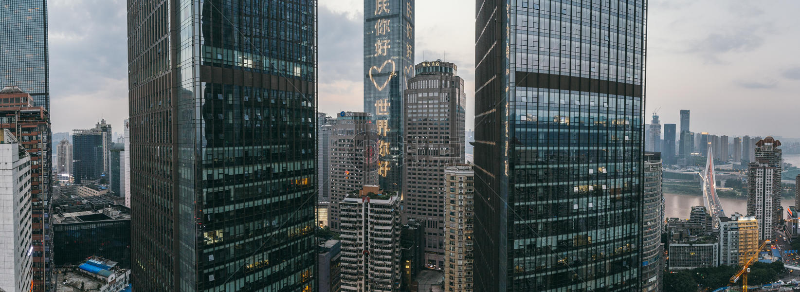 重庆城市高楼建筑全景图图片素材免费下载