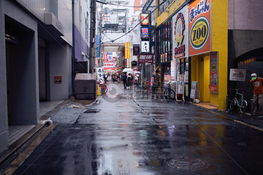 雨后大阪的街道图片素材免费下载
