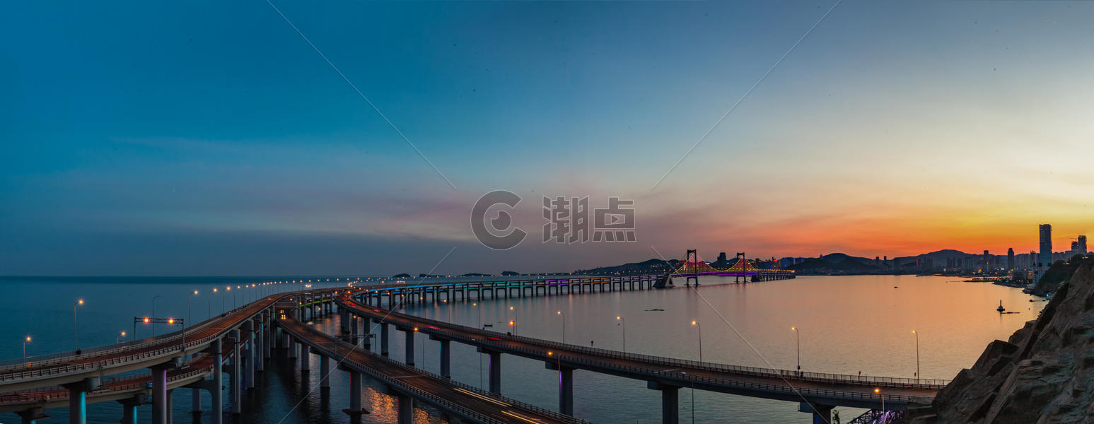 大连跨海大桥全景图片素材免费下载