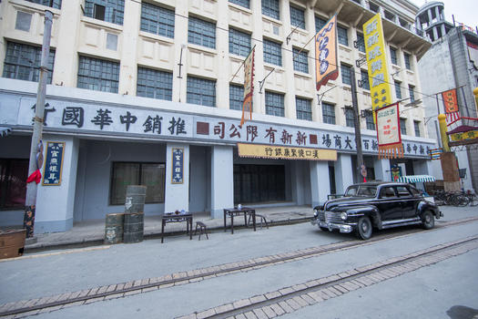 老上海电影场景街道图片素材免费下载