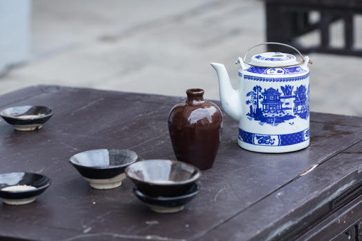 老上海的路边大碗茶图片素材免费下载