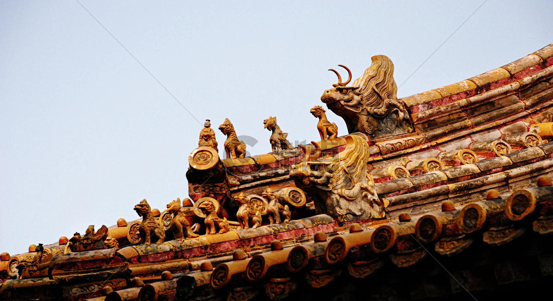 北京故宫紫禁城屋脊兽图片素材免费下载