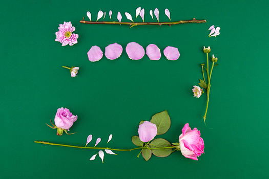 玫瑰花组合平面创意素材图片素材免费下载