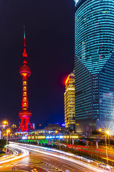 上海东方明珠夜景背景图图片素材免费下载