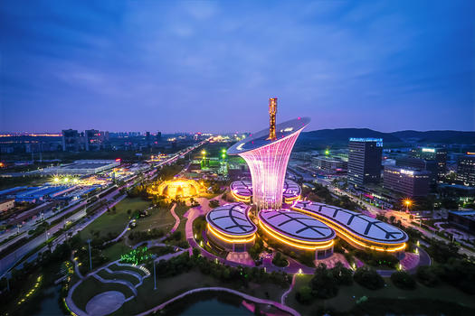 武汉城市夜景未来科技城图片素材免费下载