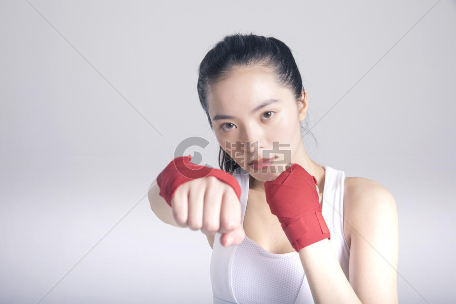 拳击运动健身女性特写图片素材免费下载